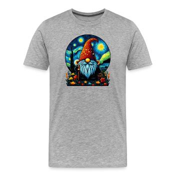 Gnome - T-shirt bio Premium Homme - gris chiné - Devant - Damien (186cm)