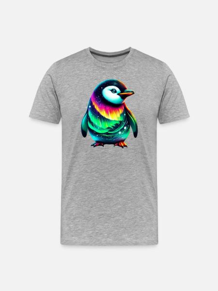 Penguin - Men's Premium Organic T-Shirt - heather grey