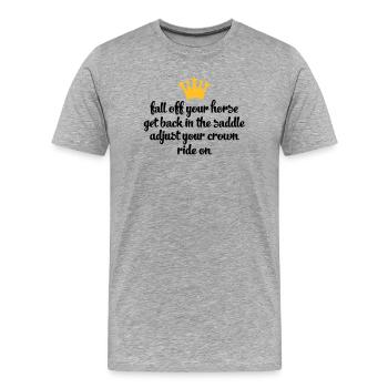 ride - Men's Premium Organic T-Shirt - heather grey - Front - Damien (186cm)