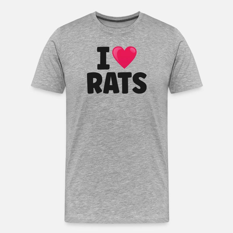 Ratte Ratten - Männer Premium Bio T-Shirt - Grau meliert
