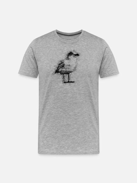 Mouette - T-shirt bio Premium Homme - gris chiné