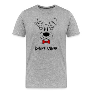 HAPPY NEW YEAR. NEW YEAR'S EVE. NEW YEAR - Men's Premium Organic T-Shirt - heather grey - Front - Damien (186cm)
