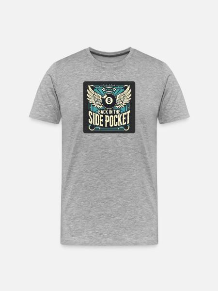 Design de billard - T-shirt bio Premium Homme - gris chiné