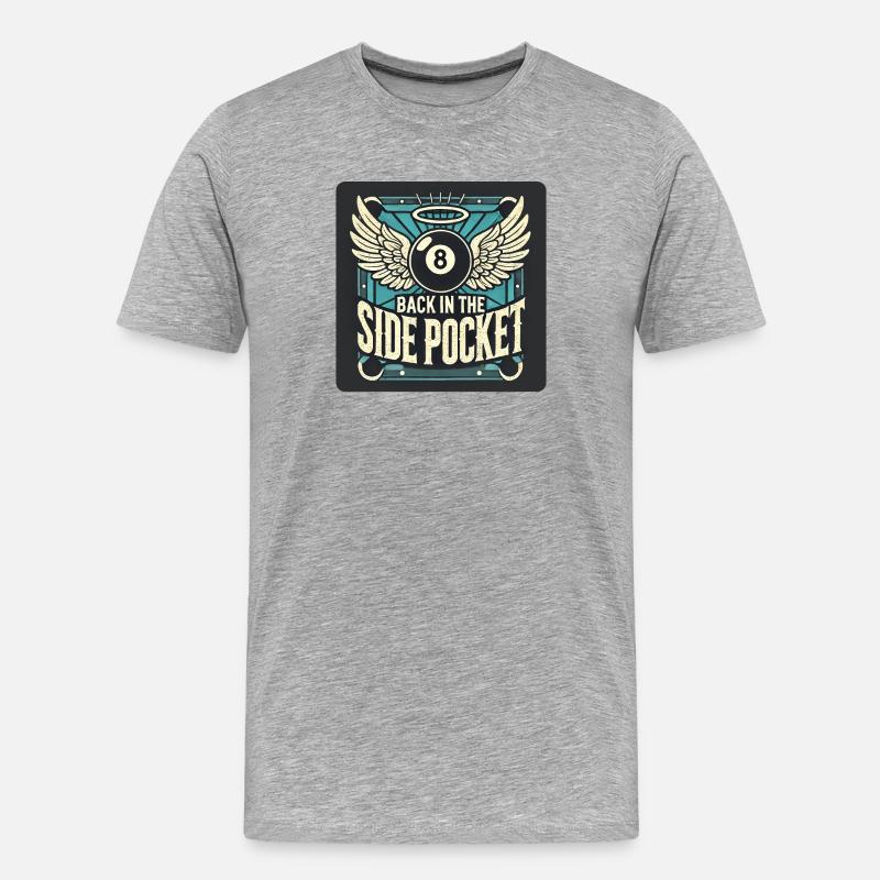 Billard Design - Männer Premium Bio T-Shirt - Grau meliert