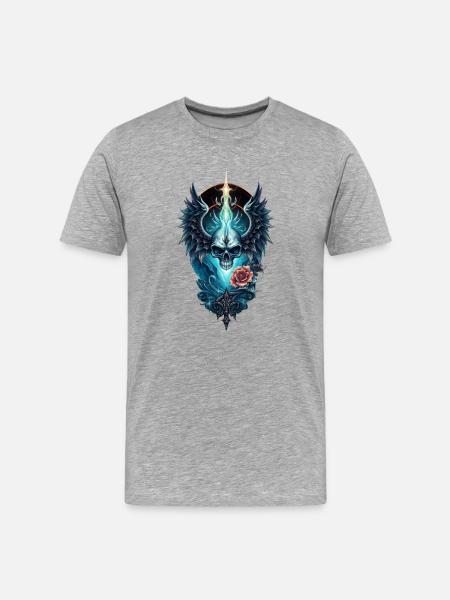 Stunning skull - Men's Premium Organic T-Shirt - heather grey