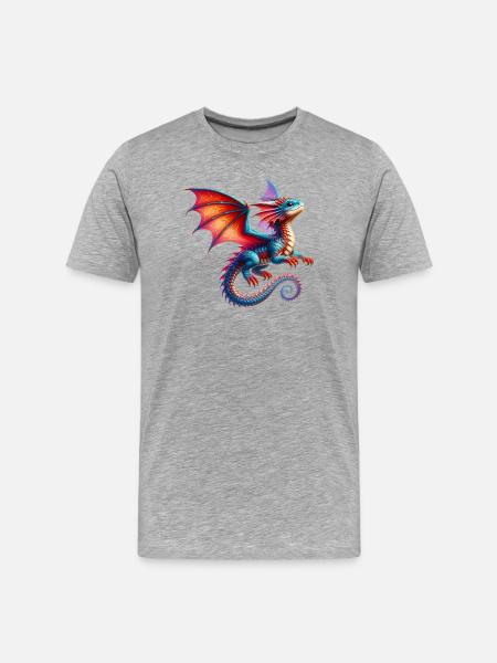Dragon - Men's Premium Organic T-Shirt - heather grey