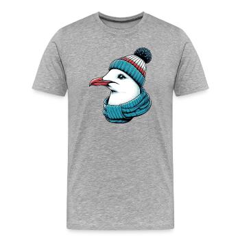 Mouette - T-shirt bio Premium Homme - gris chiné - Devant - Damien (186cm)