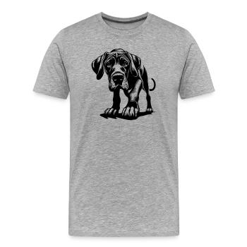 Great Dane - Men's Premium Organic T-Shirt - heather grey - Front - Damien (186cm)