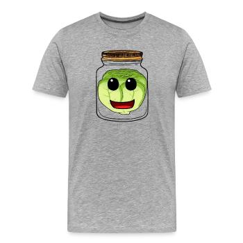 Chou Chou Mason Pot Cuisinier Chefs Cuisine - T-shirt bio Premium Homme - gris chiné - Devant - Damien (186cm)