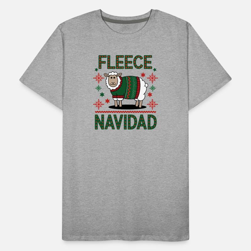 Festliches Schaf Weihnachten Pullover Design Männer Premium Bio T-Shirt