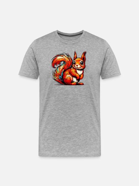 Écureuil - T-shirt bio Premium Homme - gris chiné