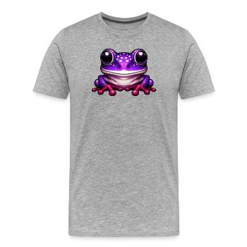 Frog - Men's Premium Organic T-Shirt - heather grey - Front - Damien (186cm)