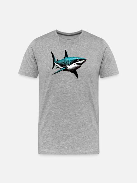Shark - Men's Premium Organic T-Shirt - heather grey