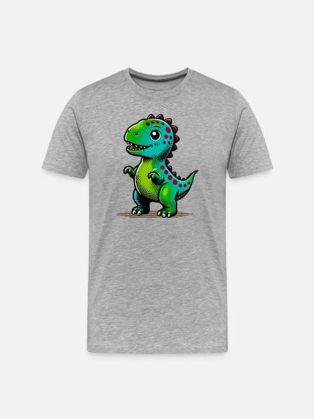 Dinosaure - T-shirt bio Premium Homme - gris chiné