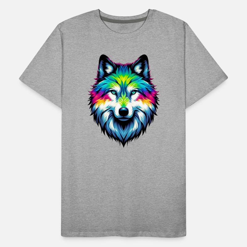 Wolf Männer Premium Bio T-Shirt