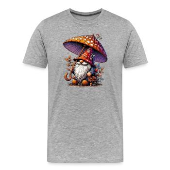 Gnome - T-shirt bio Premium Homme - gris chiné - Devant - Damien (186cm)