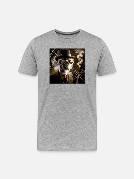 Invisible Man Steampunk - Men's Premium Organic T-Shirt - heather grey