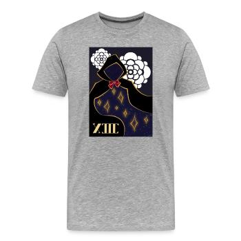Death Tarot - Men's Premium Organic T-Shirt - heather grey - Front - Damien (186cm)