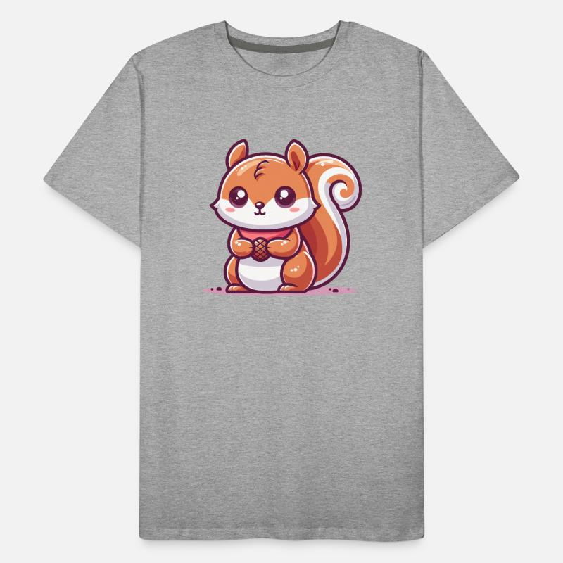 Eichhörnchen mit einem Samen Männer Premium Bio T-Shirt