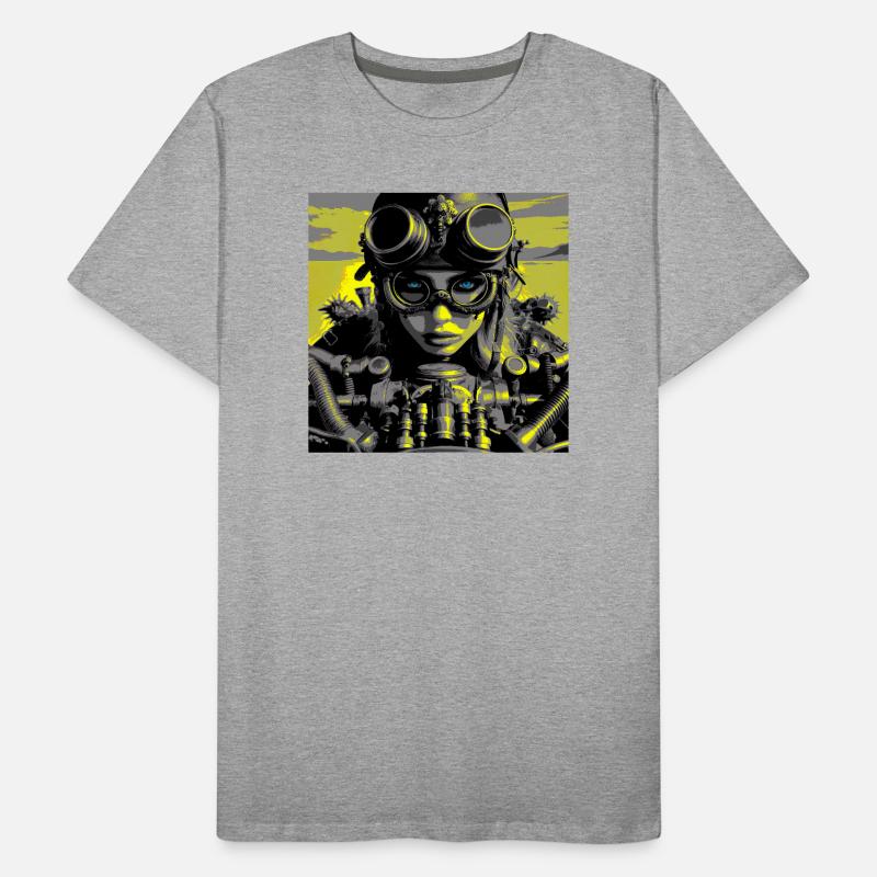 Steampunk Biker Men's Premium Organic T-Shirt