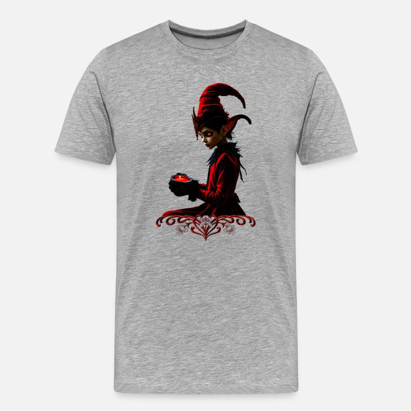 Die dunkle Weihnachtszeit. - Männer Premium Bio T-Shirt - Grau meliert