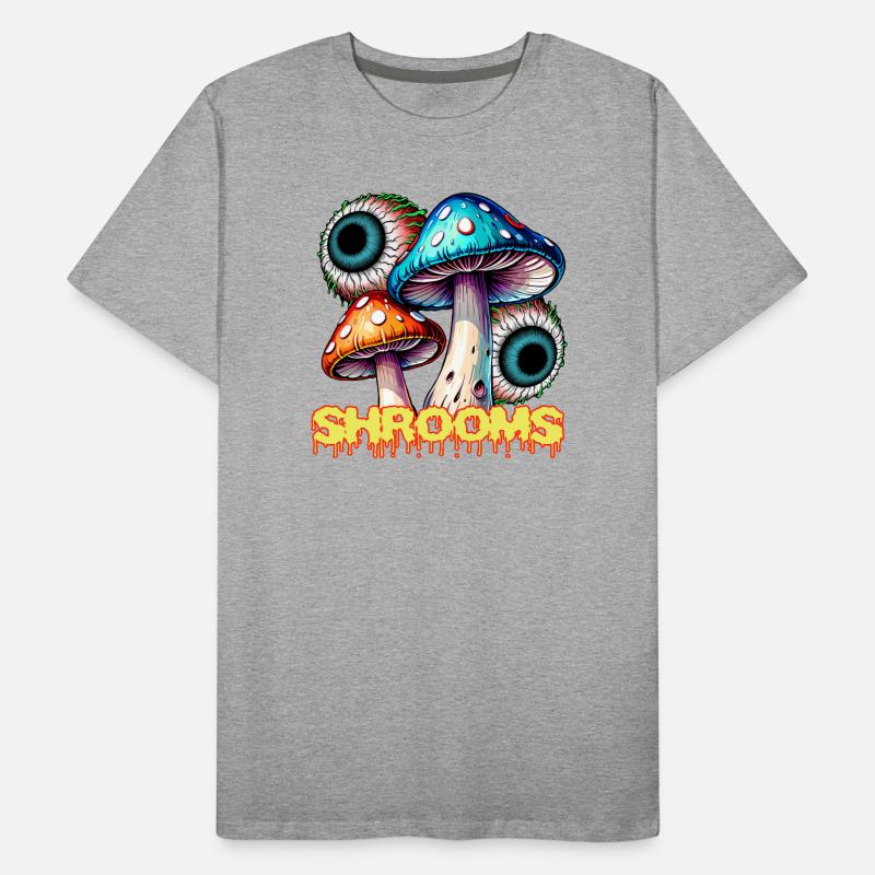 Champignons Psychédéliques Illusion Oeil Art T-shirt bio Premium Homme