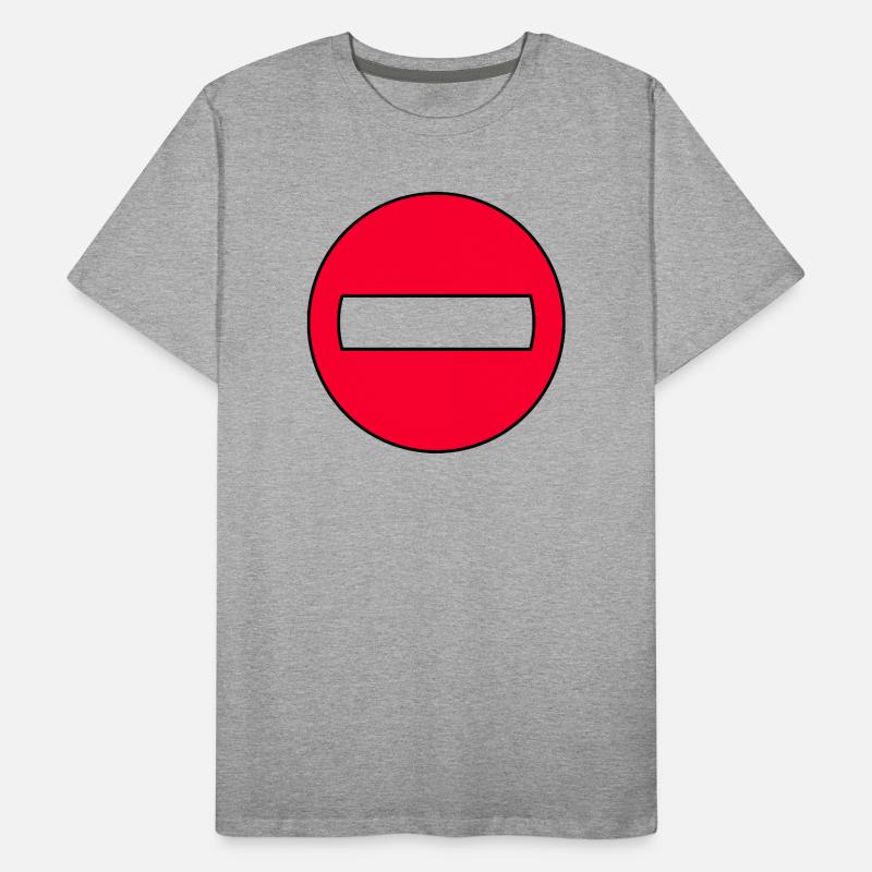 Icône Pas de Passage Rouge T-shirt bio Premium Homme
