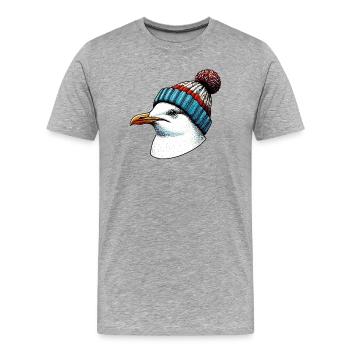 Mouette - T-shirt bio Premium Homme - gris chiné - Devant - Damien (186cm)