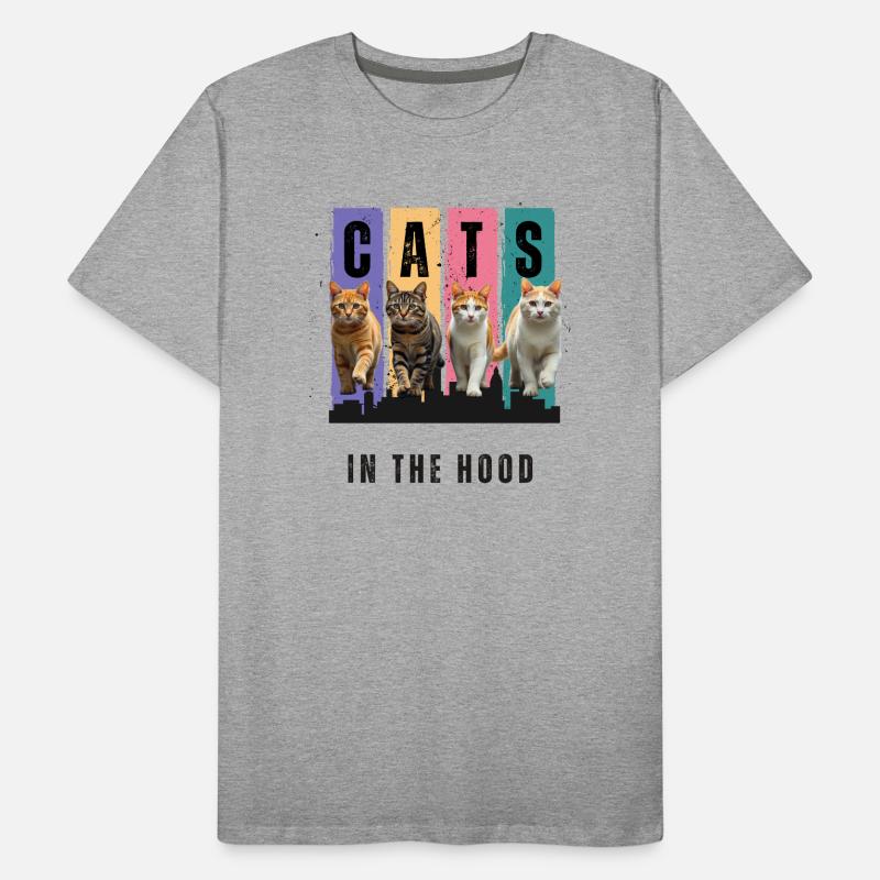 Chats dans le capot T-shirt bio Premium Homme