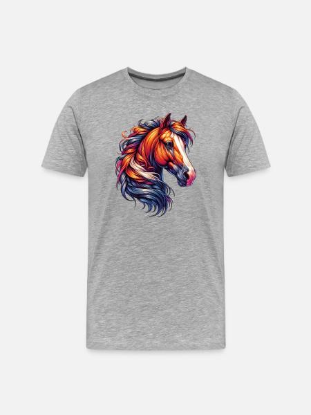 Cheval - T-shirt bio Premium Homme - gris chiné