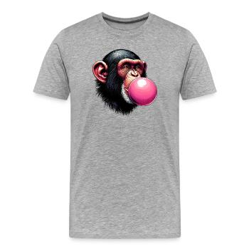 Singe - T-shirt bio Premium Homme - gris chiné - Devant - Damien (186cm)