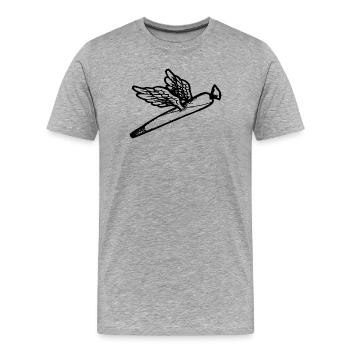 We fly so High - Männer Premium Bio T-Shirt - Grau meliert - Vorne - Damien (186cm)