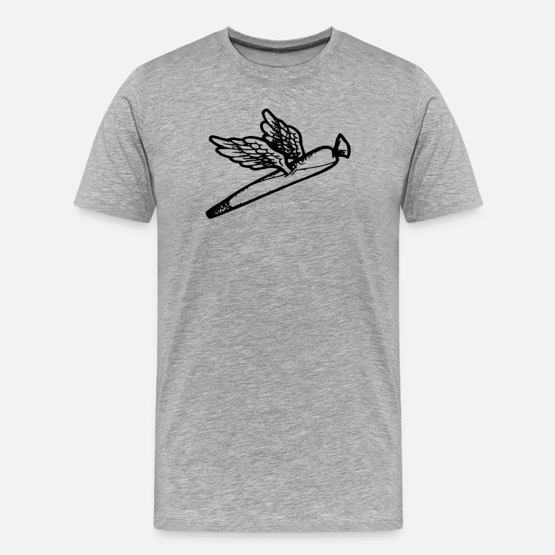 We fly so High - Männer Premium Bio T-Shirt - Grau meliert