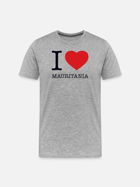 J’ADORE MAURITANIA MAURÉTANIEN - T-shirt bio Premium Homme - gris chiné