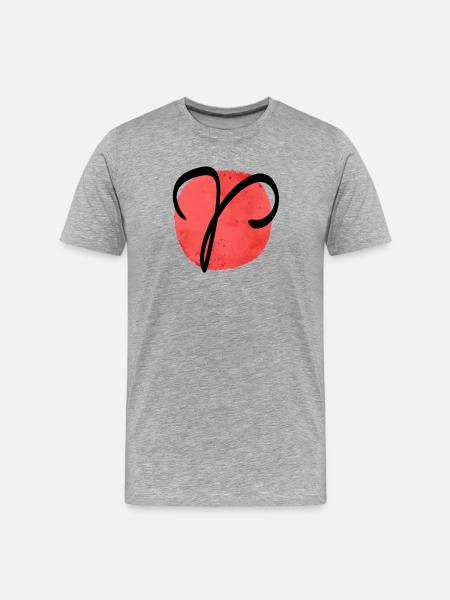 Sternzeichen Widder - Männer Premium Bio T-Shirt - Grau meliert