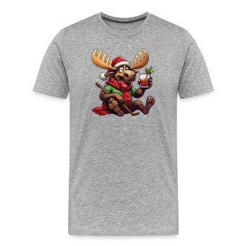 ELCH - Weihnachten - Männer Premium Bio T-Shirt - Grau meliert - Vorne - Damien (186cm)