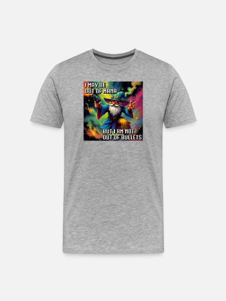 OutOfMana - Männer Premium Bio T-Shirt - Grau meliert