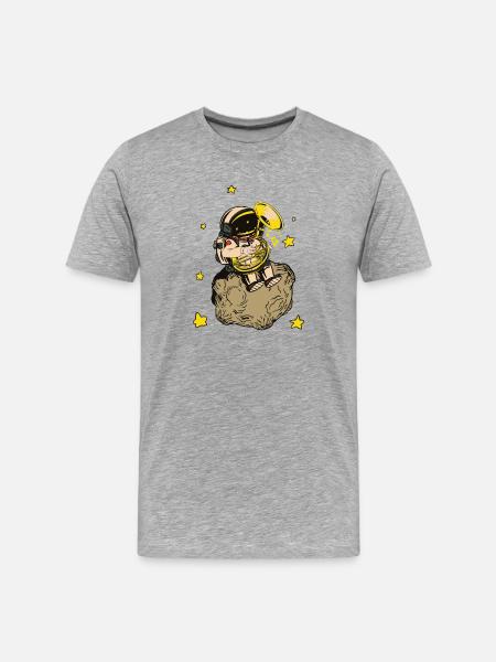 Sousaphone Astronaut Orchestra Musicians - Men's Premium Organic T-Shirt - heather grey