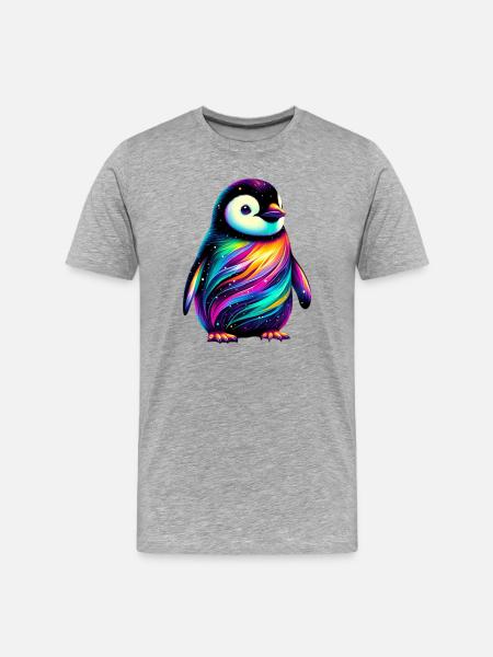 Penguin - Men's Premium Organic T-Shirt - heather grey