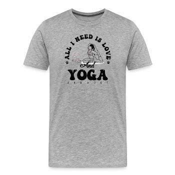 Mitternachts-Nickerchen-Silhouette - Männer Premium Bio T-Shirt - Grau meliert - Vorne - Damien (186cm)