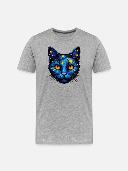 Chat - T-shirt bio Premium Homme - gris chiné