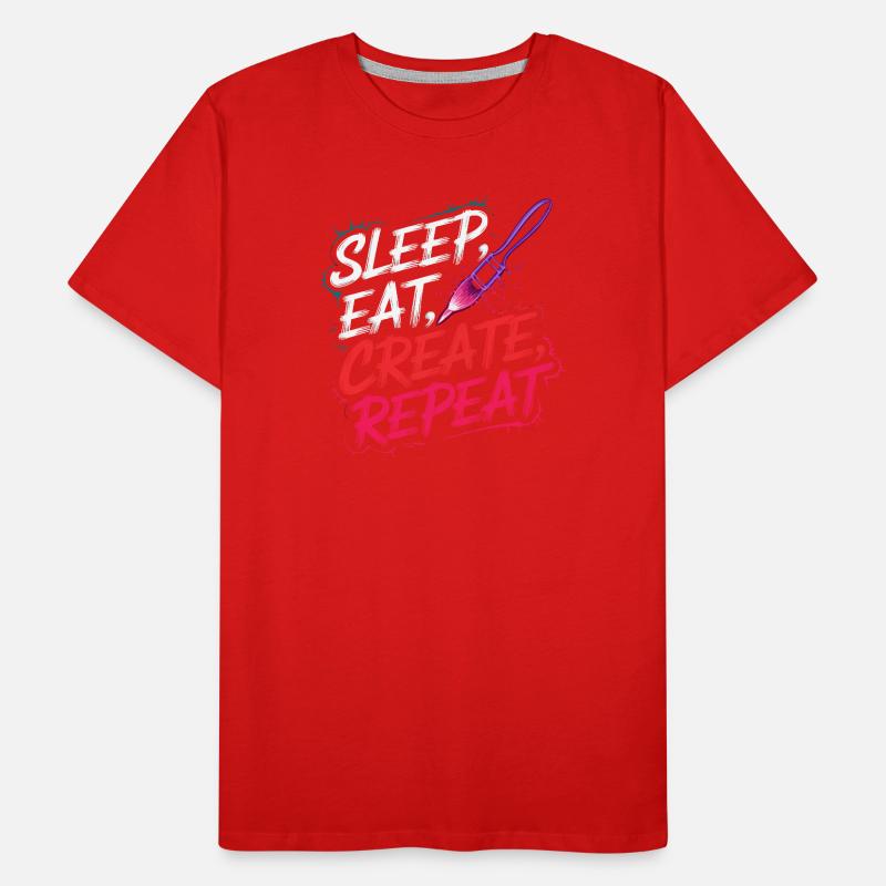 Sleep Eat Create Repeat Men's Premium Organic T-Shirt