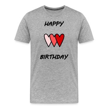 100. 100 YEARS. 100th ANNIVERSARY. BIRTHDAY 100 - Men's Premium Organic T-Shirt - heather grey - Front - Damien (186cm)