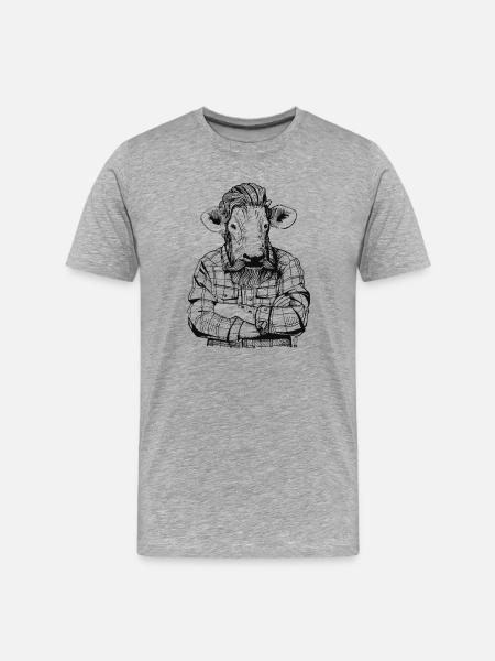 Mister Beef - Men's Premium Organic T-Shirt - heather grey