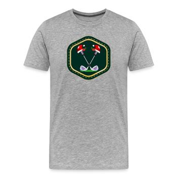 WEIHNACHTSGESCHENKE GOLFSPORT - Männer Premium Bio T-Shirt - Grau meliert - Vorne - Damien (186cm)