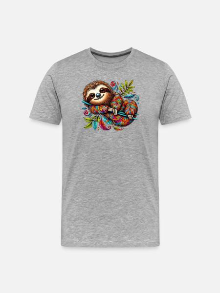 Paresse - T-shirt bio Premium Homme - gris chiné