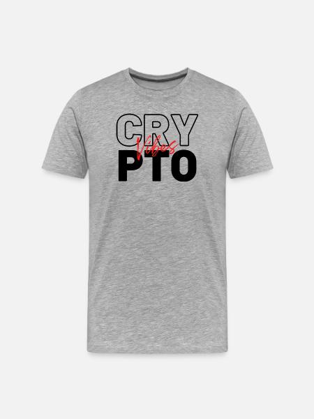 Crypto Vibes - Männer Premium Bio T-Shirt - Grau meliert