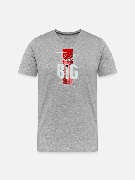 Think big! - Men's Premium Organic T-Shirt - heather grey
