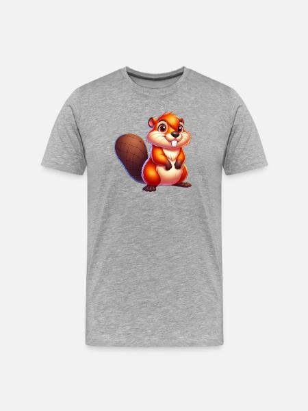 Castor - T-shirt bio Premium Homme - gris chiné