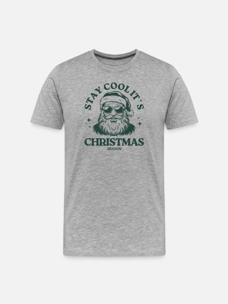 Santa Claus Cool Santa - Men's Premium Organic T-Shirt - heather grey